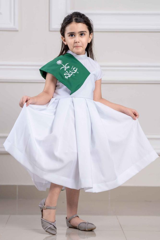 طقم تيور اليوم الوطني بناتي بنمط عسكري